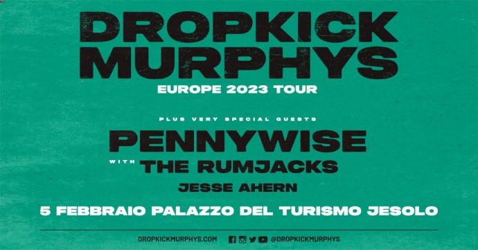 Dropkick Murphys: una data in Italia con Pennywise, The Rumjacks e Jesse Ahern